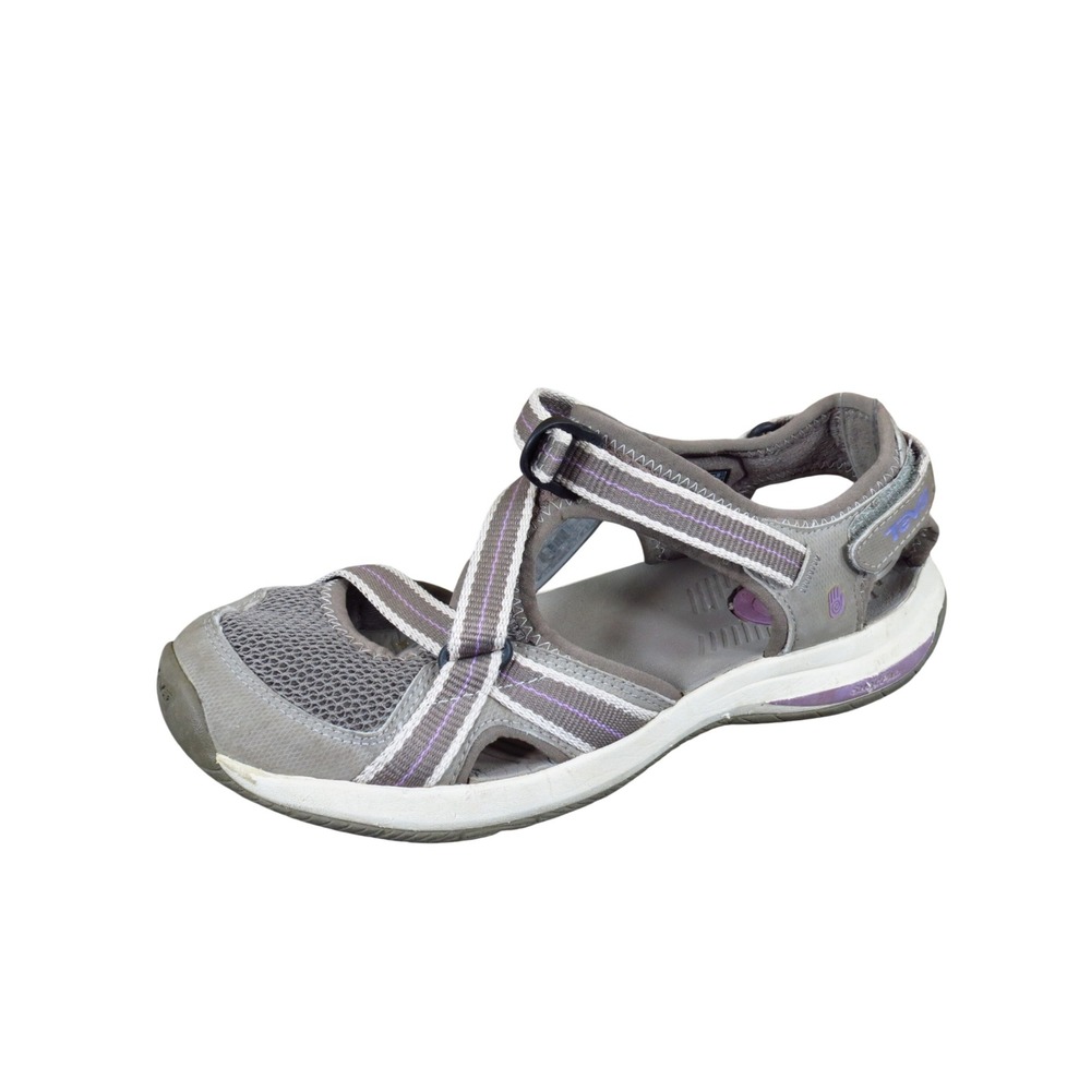 Teva Ewaso Women Sport Sandal Size 7 Outdoor Hiking Water Shoe Gray Purple